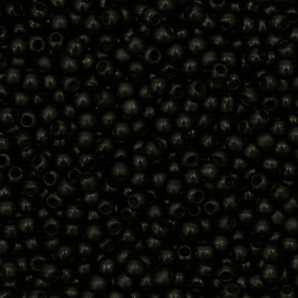 CZECH Glass Seed Beads, 2 mm, Solid Black-brown -15 grams ~ 2050 pieces