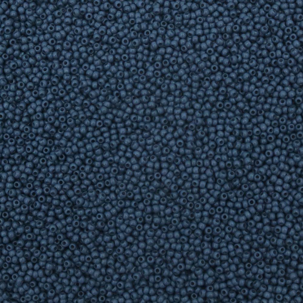 Czech Type Glass Seed Beads / 2 mm / Opaque Denim Color - 15 grams ~ 2050 pieces