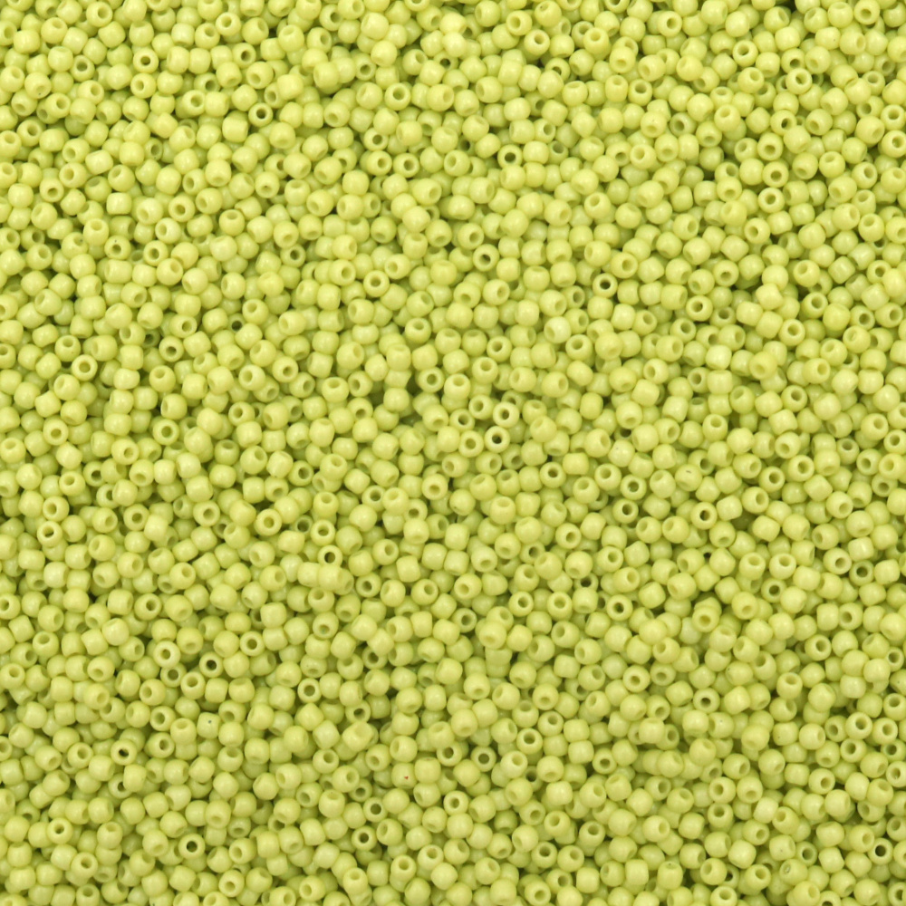 Czech Type Glass Seed Beads / 2 mm / Opaque Pear Color - 15 grams ~ 2050 pieces