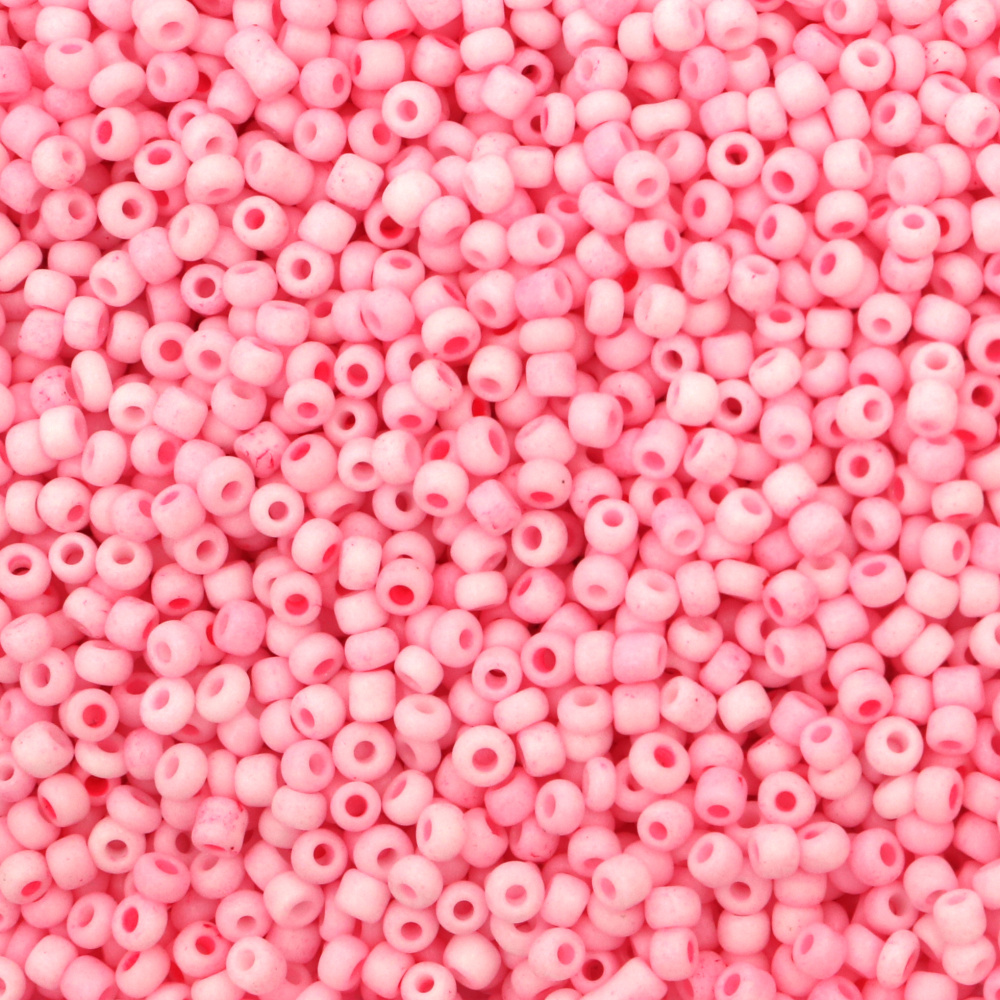 CZECH Type Glass Beads / 3x2.8~3.2mm, Hole: 0.8~1.1mm /  Opaque Pastel Pink - 15 grams ~ 470 pieces