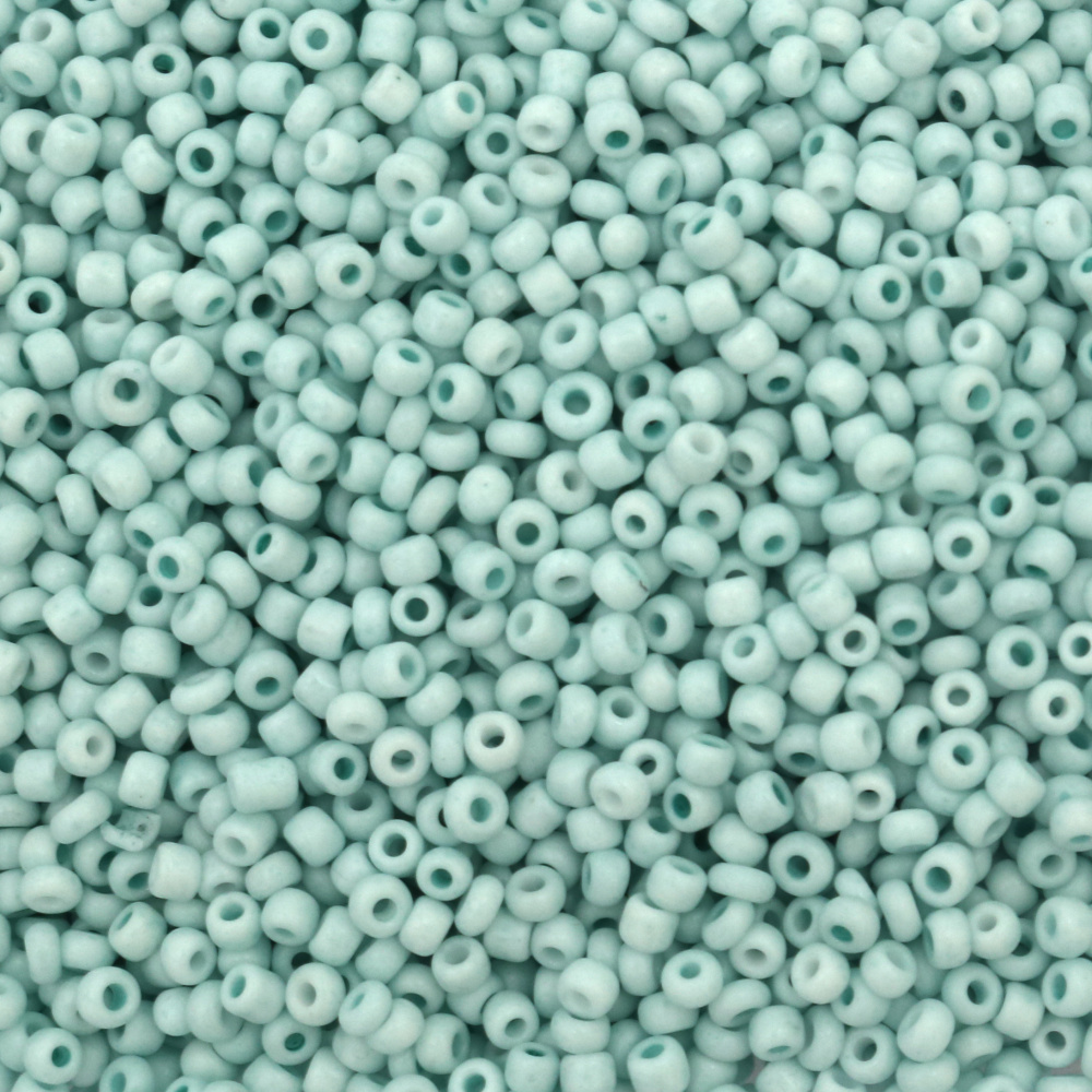 CZECH Type Glass Beads / 3x2.8~3.2mm, Hole: 0.8~1.1mm /  Opaque Light Pastel Sky Blue - 15 grams ~ 470 pieces