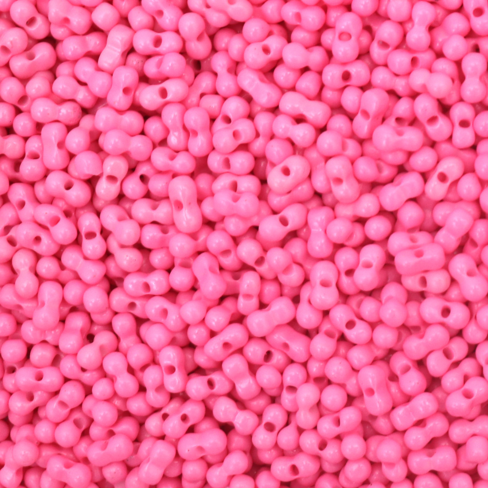 margele tip ceh PRECIOSA FARFALLE 3x6,5 mm gaura 1 mm roz solid -10 grame ~120 bucati