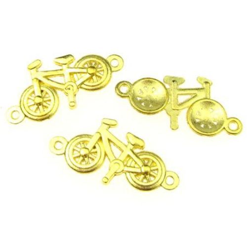 Connecting element wheel  31x15 mm hole 2 mm color gold -10.48 grams -8 pieces