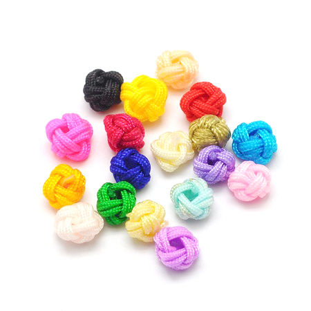 Cord bead for DIY accessories making 6x7 mm assorted colors - 10 pieces