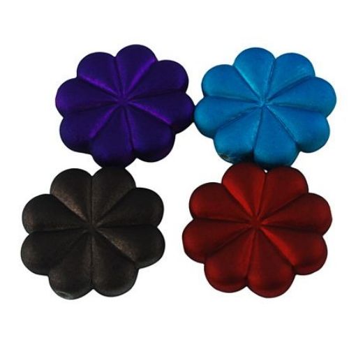 Rubber coated flower bead 23X5 mm color - 50 g