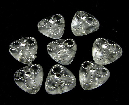 Transparent plastic bead with imitation of pebbles10x9 mm hole 1.5 mm - 50 grams ~ 270 pieces