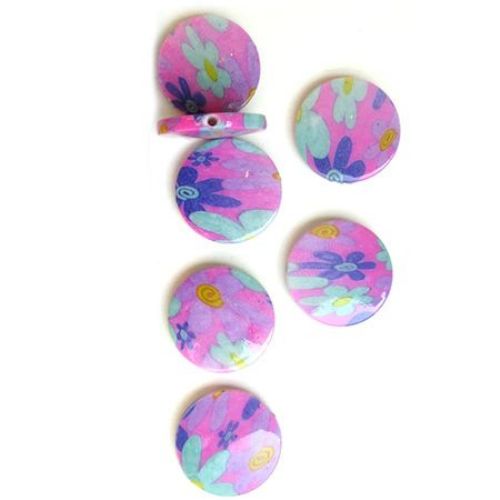 Acrylic Round Beads for Handmade Accessories, Painted Circle, Pink, 3 mm -3 pieces -14 grams