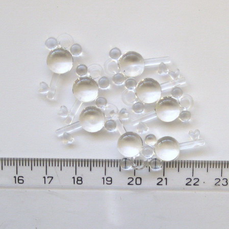 Висулка кристал ключе 23 мм прозрачна -50 грама