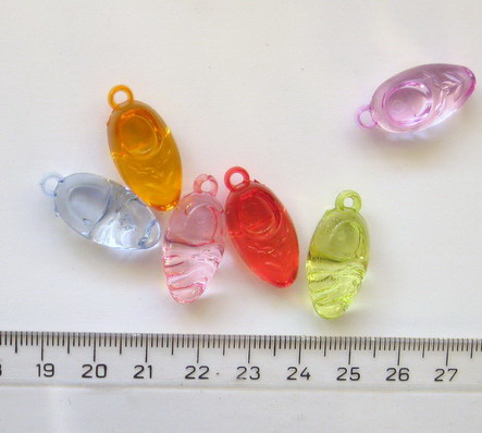 Висулка кристал обувка 21 мм МИКС -50 грама -32 броя