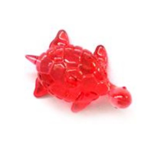 Висулка кристал костенурка 39 мм червена -50 грама -12 броя