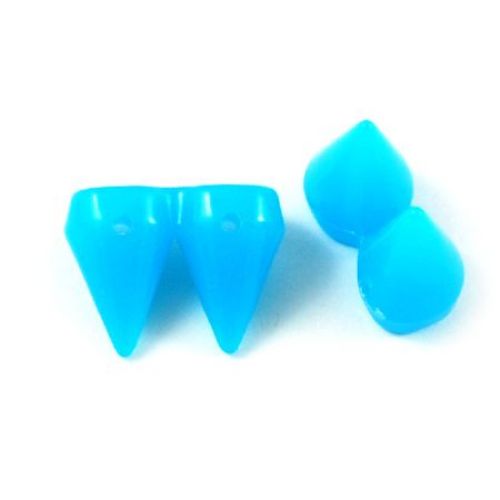 Acrylic cone solid bead for jewelry making 15x19x10 mm hole 1.5 mm dark blue - 20 grams ~ 16 pieces