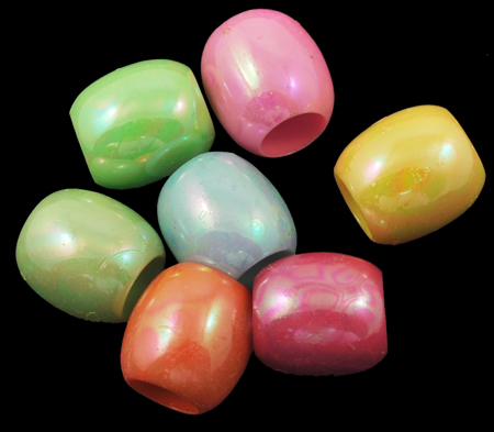 Bead imitation stone oval 19x15 mm hole 7 mm color - 50 grams ~ 20 pieces