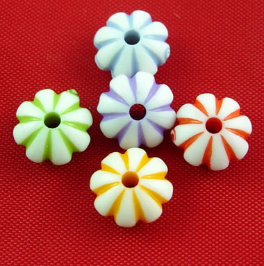 Flower Bead 6x4 mm hole 1.5 mm color - 20 grams