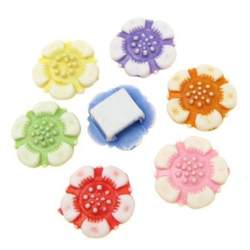 Flower Bead 19 mm hole 2.5x8 mm colored - 50 grams ~ 64 pieces