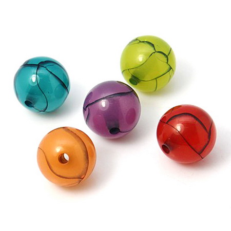 Rubber ball crack 12 mm hole 2 mm mix -10 pieces