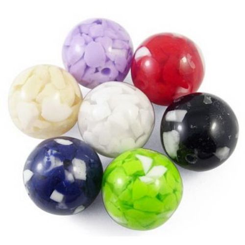 Ball 22 mm hole 3 mm rubber color -5 pieces