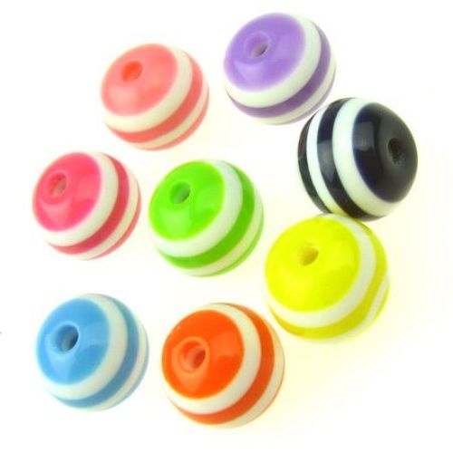 Ball 12x10 mm hole 3 mm MIX -20 pieces