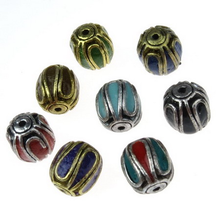 Indonesia oval beads 13x11 mm hole 2 mm