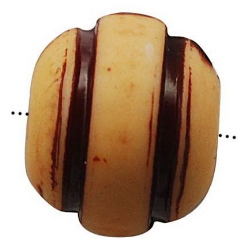 Antique Acrylic Beads, Round, Brown, 10x8x8mm, 2mm hole, 50gr.