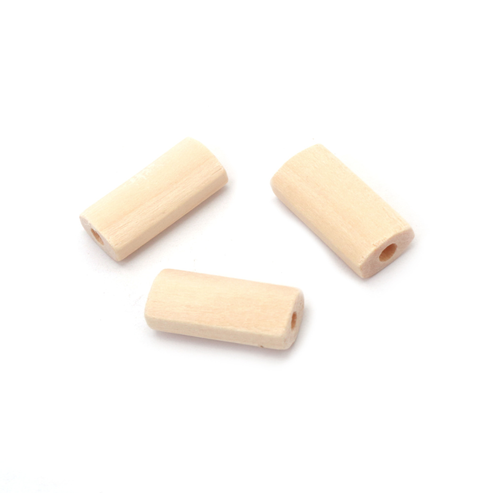 Figurina din margele din lemn 20x10x5,5 mm gaura 3 mm culoare lemn - 10 bucati