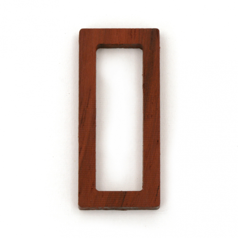Rectangular Wooden Base for Medallion / Frame of Solid Rosewood, 19x42x5 mm