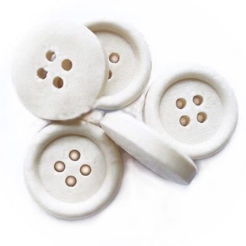 Wooden  button 25x4.5 mm hole 2 mm -5 pieces