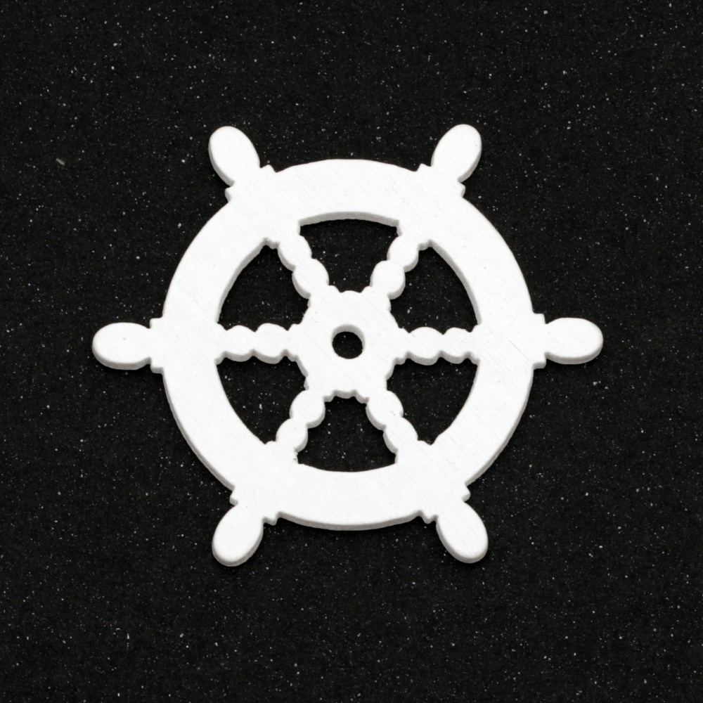 Τιμόνι καραβιού ξ΄θλινο διακοσμητικό 48x2 mm χρώμα λευκό -5 τεμάχια