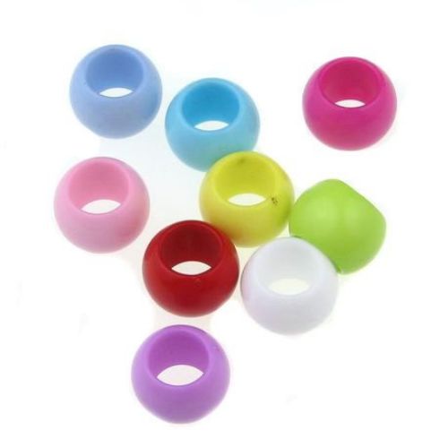 Cilindru solida 12x9 mm gaură 7 mm MIX - 50 grame