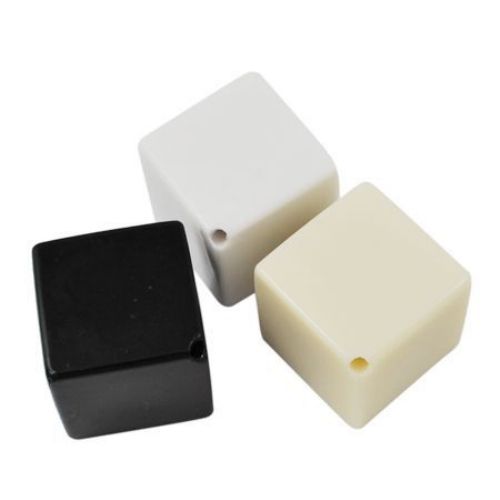Solid Acrylic Cube Bead, 20x20x20 mm, Hole: 2 mm, MIX -45 g ~ 5 pieces