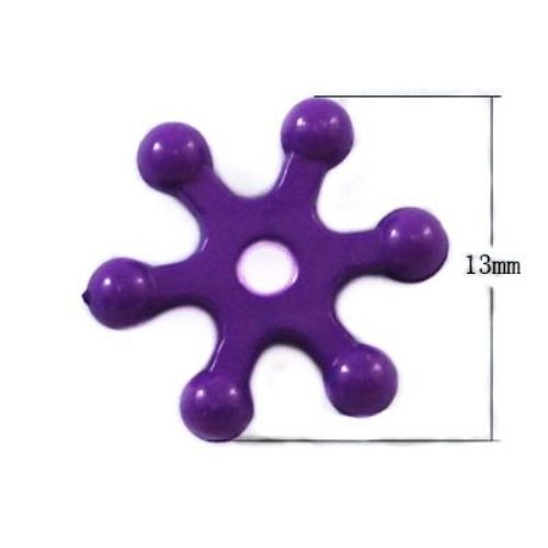 Fin 13x3 mm gaură 2 mm solida violet -50 grame