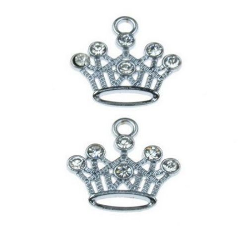 Crown - metal charm  18 x 19 x 3 mm