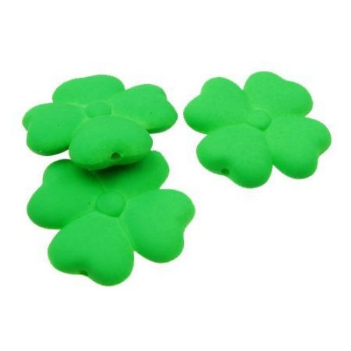 Acrylic flower bead for jewelry making 27x27x6 mm hole 1 mmpastel electric color  -8 pieces ± 20 grams
