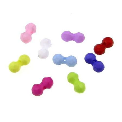 Figurine solid matte 11x5 mm hole 1.4 mm MIX - 50 grams