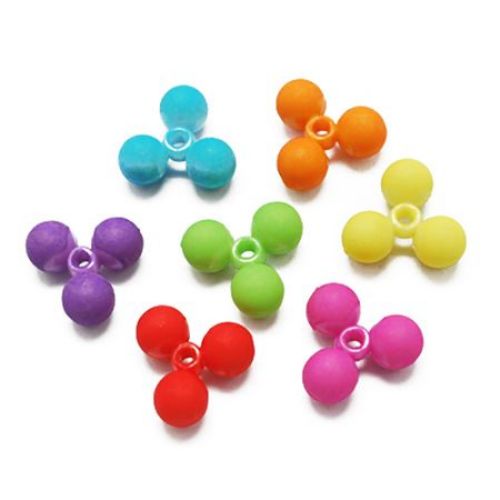 Flower tightly matte 14x15x7 mm hole 2 mm color -50 grams ~ 110 pieces