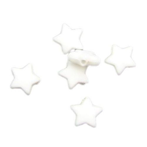 Matte, heart-shaped bead 9x3 mm hole 1 mm white - 50 grams ~ 385 pieces