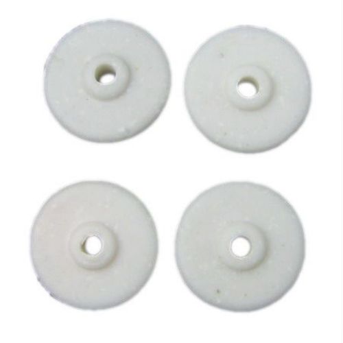 Matte Plastic Bead in the Shape of a Wheel, 12x4 mm, Hole: 2 mm, White -50 grams