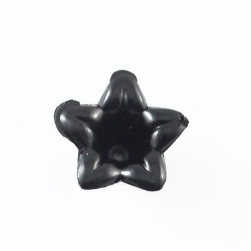Bead solid flower 18x18x12 mm hole 2 mm black -20 grams ~ 31 pieces