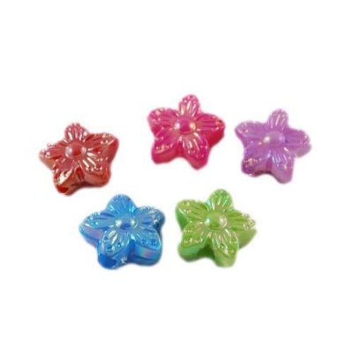 Acrylic beads 14 х 13 х 7 mm MIX