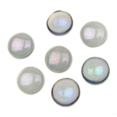 Cabochon Beads for glas, Half Round for Gluing, DIY, Clothes, Jewellery hemisphere 8x3 mm purple -10 pieces