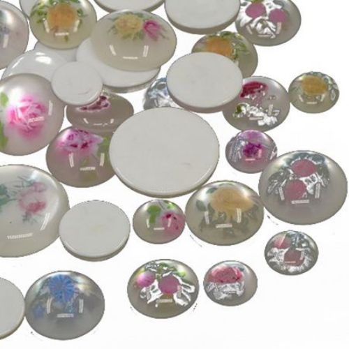 Resin beads for gluing 12~25 x 4~7 mm MIX