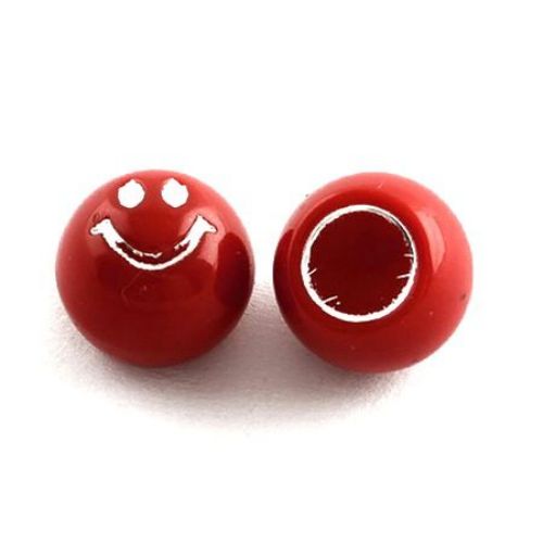 Beads for gluing cabochon type smile 12 x 10 mm
