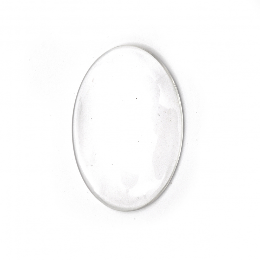 Cabochon Beads for glas, Half Round for Gluing, DIY, Clothes, Jewellery hemisphere 30x40 mm transparent -2 pieces