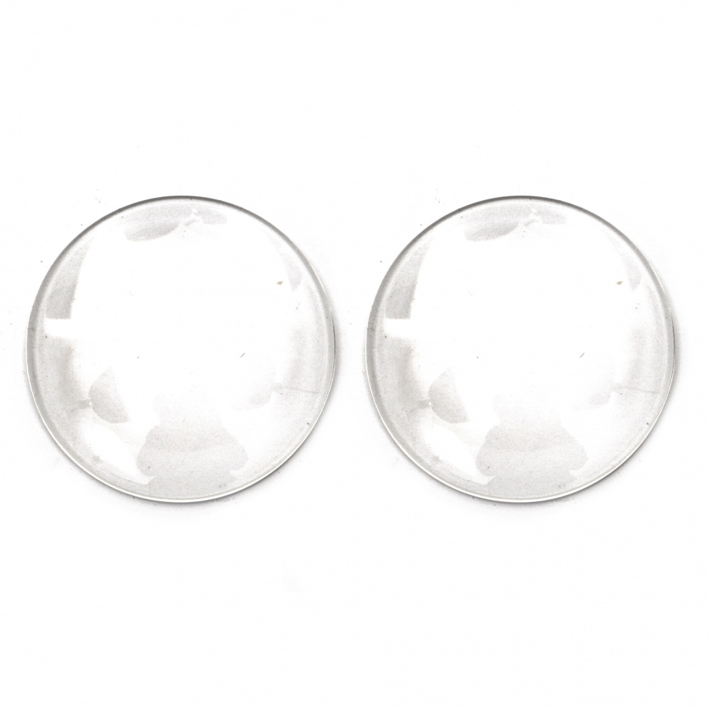 Cabochon Beads for glas, Half Round for Gluing, DIY, Clothes, Jewellery  hemisphere 16 mm transparent -10 pieces