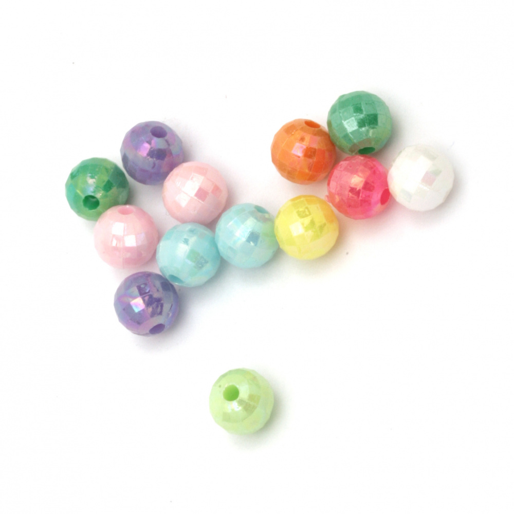  Bead ball multiwall 6 mm hole 1 mm arc MIX -20 grams ± 190 pieces