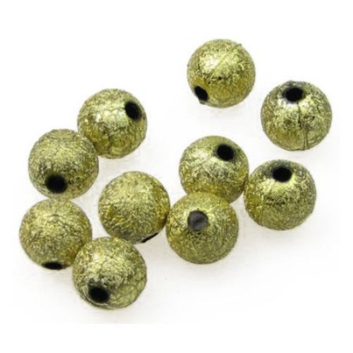 Beads roughly coated bead 10 mm hole 2 mm color gold -20 grams