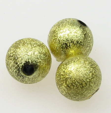 Мъниста грапаво покритие топче 12x2 мм цвят злато -20 грама