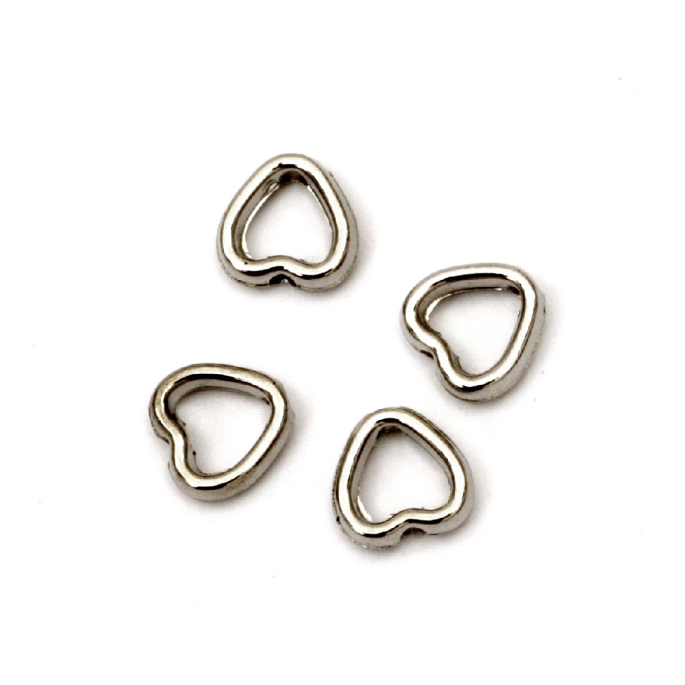 Jewellery stringing element heart CCB 9 х 8 х 3 mm