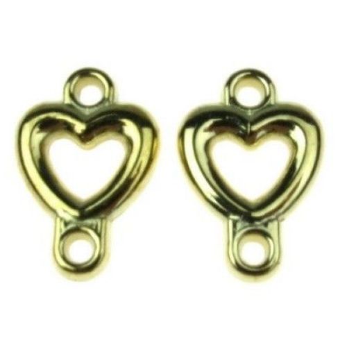 Jewellery making connector heart  21 x 14 x 3.5 mm