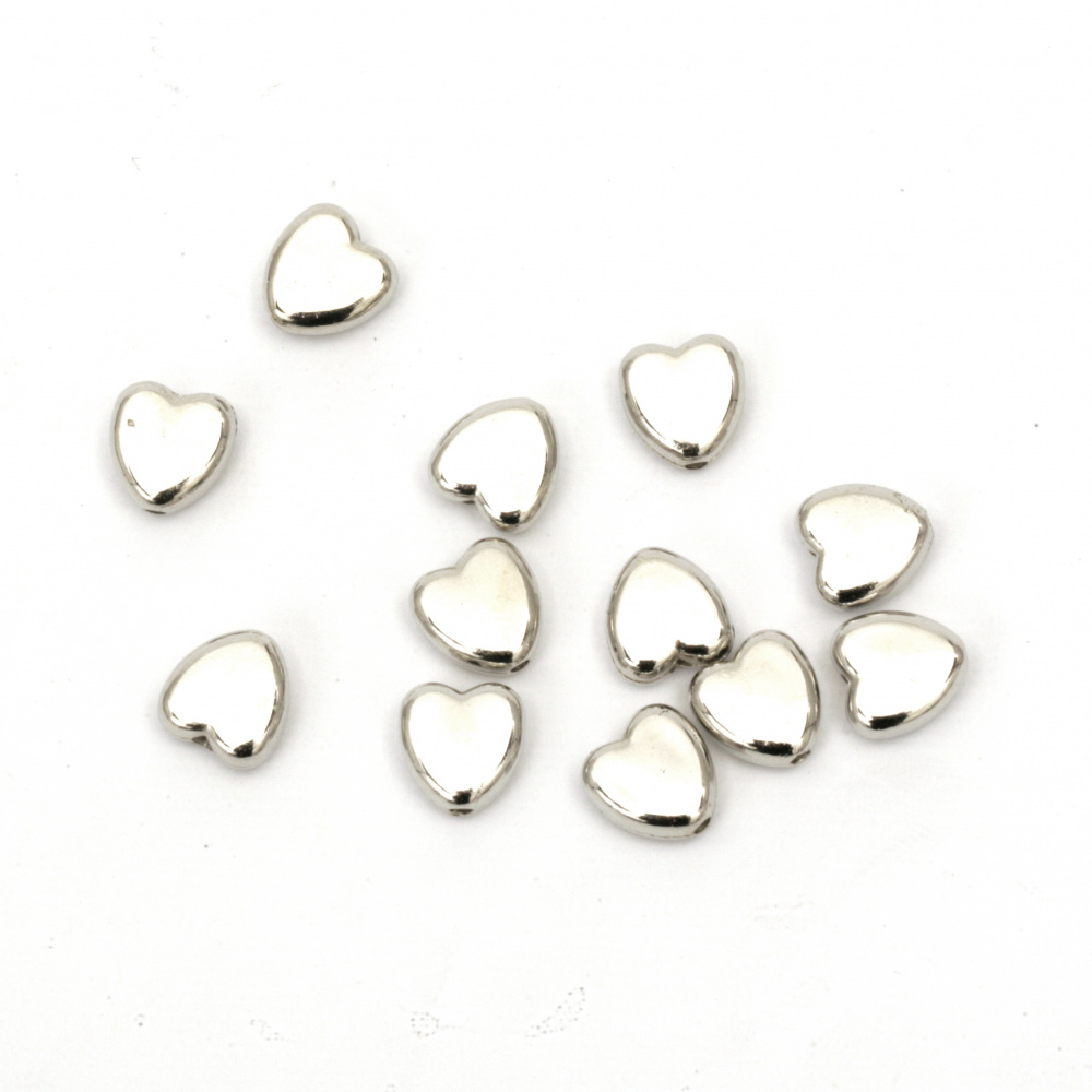 Jewellery stringing element heart CCB 9 х 8.5 x 3.5 mm