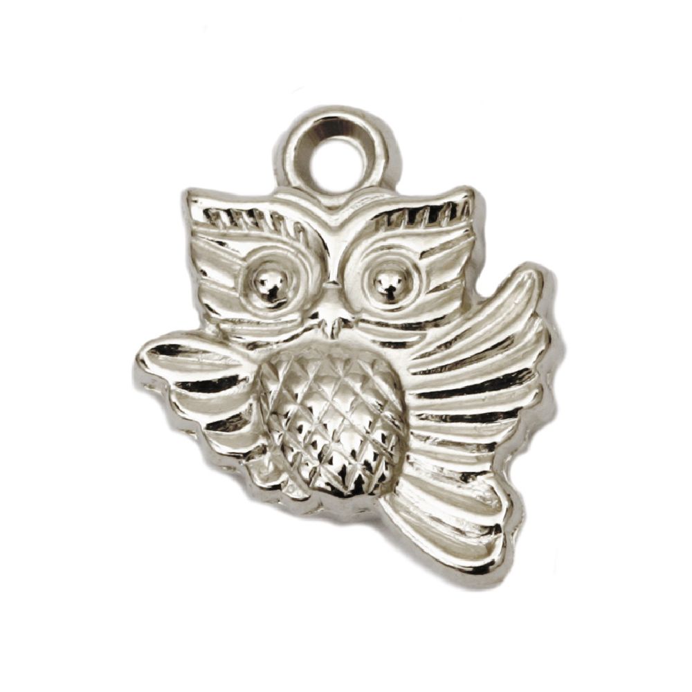 Jewellery charm owl CCB 18х15x5 mm